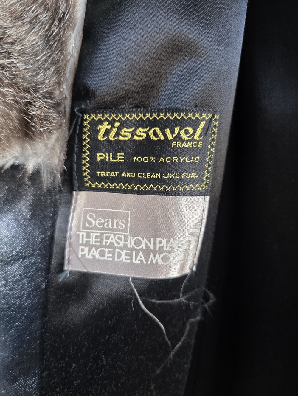 Vintage Sears Tissavel France Faux Fur Plush Long Winter Coat - Picture 11 of 12